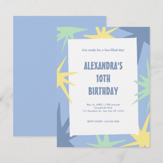 Moderner 10. Geburtstag (Vorne/Hinten)