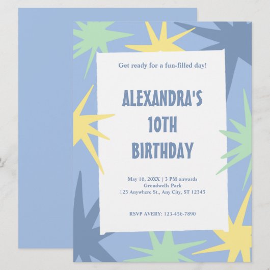 Moderner 10. Geburtstag (Vorne/Hinten)