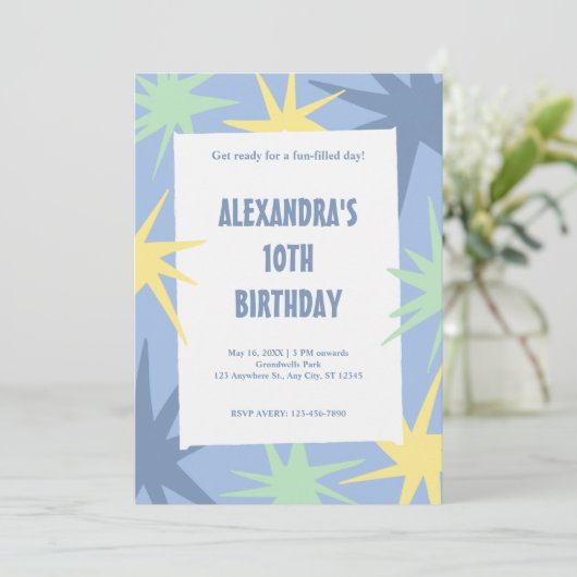 Moderner 10. Geburtstag (Stehend Vorderseite)