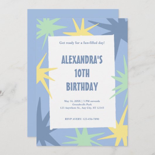 Moderner 10. Geburtstag (Vorne/Hinten)