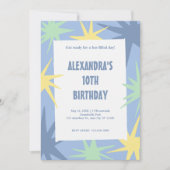 Moderner 10. Geburtstag Einladung (Vorderseite)