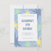 Moderner 10. Geburtstag Einladung (Vorderseite)