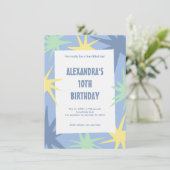 Moderner 10. Geburtstag Einladung (Stehend Vorderseite)