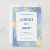Moderner 10. Geburtstag Einladung (Rückseite)