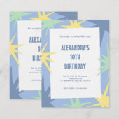 Moderner 10. Geburtstag Einladung (Vorne/Hinten)