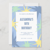 Moderner 10. Geburtstag Magneteinladung (Vorderseite)