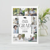 Moderner 11 Foto Collage GRAD Abschluss Ankündigung (Stehend Vorderseite)