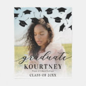 Moderner 2025 Graduate Foto Abschluss Fleecedecke (Vorderseite)