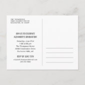 Moderner 2025 Graduate Navy Yellow Foto Abschluss Einladungspostkarte (Rückseite)