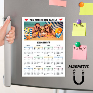Moderner 2026 Kalender Benutzerdefinierte Fotocoll Magnetkarte