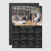 Moderner 2026 Kalender Firmenname Foto Magnet (Vorne/Hinten)