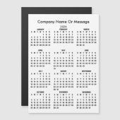 Moderner 2026 Kalender Firmenname Magnet (Vorne/Hinten)