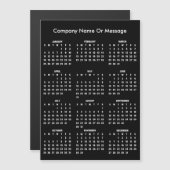 Moderner 2026-Kalender Firmenname Magnet (Vorne/Hinten)