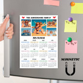 Moderner 2026 Kalender mit individuellem Foto-Coll Magnetkarte