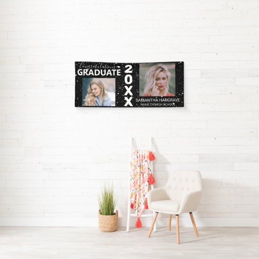 Moderner 2-Foto Collage Abschluss Banner (Insitu)