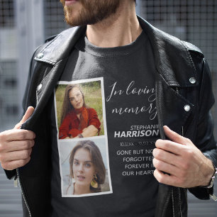 Moderner 2-Foto-Streifen Memorial T-Shirt
