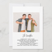 Moderner 2-Foto-Trauzeuge-Antrag Einladung (Rückseite)