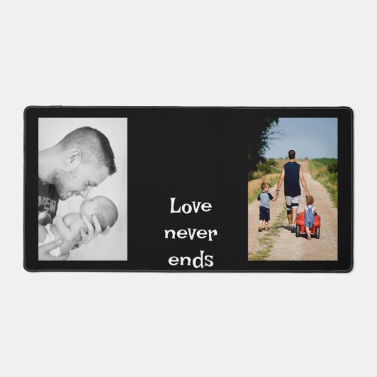 Moderner 2 Personalisierter Monogramm-Schreibtisch Schreibtischunterlage (Vorderseite)