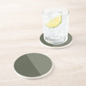 Moderner 2-Tone-Moos-Grüner Sandstein-Untersetzer Getränkeuntersetzer (Seite)