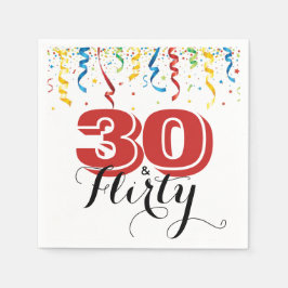 Moderner 30. Geburtstag 30 & KOKETTER Spaß Serviette