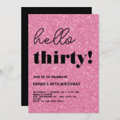 Moderner 30. Geburtstag Einladung (Vorne/Hinten)