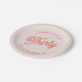 Moderner 30 Geburtstag Pappteller (Schrägansicht)