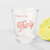Moderner 30 Geburtstag Schnapsglas (Vorderseite)