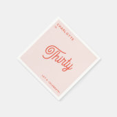 Moderner 30 Geburtstag Serviette (Ecke)