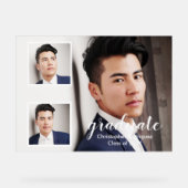 Moderner 3-Foto-Abschluss Acrylschild (Vorderseite)