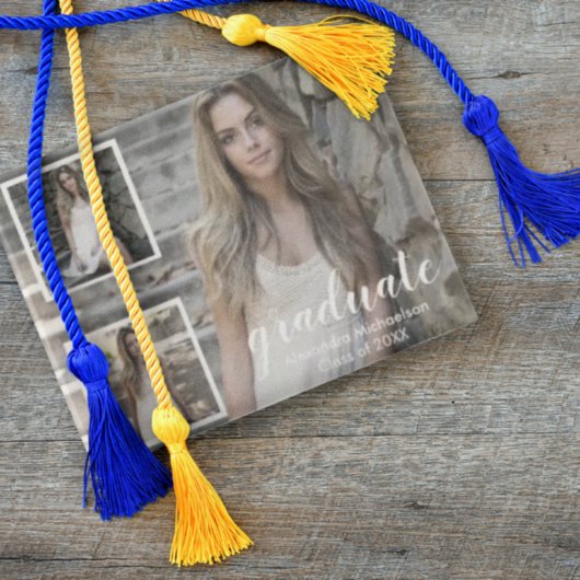 Moderner 3-Foto Abschluss Einladung