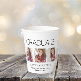 Moderner 3-Foto-Abschluss Sleek Pappbecher