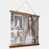 Moderner 3-Foto-Abschluss Wandteppich Mit Holzrahmen (Gewinkelt)