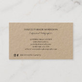 Moderner 3-Foto-Collage-Hochzeitfotograf Visitenkarte (Rückseite)