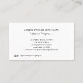 Moderner 3-Foto-Collage Hochzeitsfotograf Visitenkarte (Rückseite)