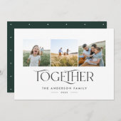 Moderner 3 Foto grüner Bogen mit Typografie (Vorne/Hinten)