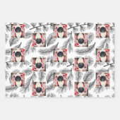 Moderner 3-Foto-Hundeschlittenurlaub Geschenkpapier Set (Vorderseite 2)