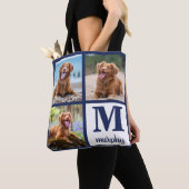 Moderner 3 Foto Monogramm Hund Lover Tasche (Von Nahem)