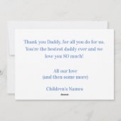 Moderner 3 Foto Personalisierter Glückstag Feiertagskarte (Rückseite)