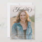 Moderner 3 Foto Script Typografy Abschluss Einladung (Vorderseite)