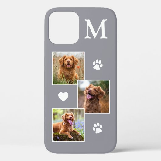 Moderner 3 Fotomaterial Grauer Haustier Hund Case-Mate iPhone Hülle (Rückseite)