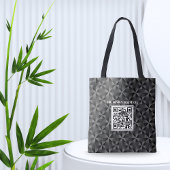 Moderner 3D Black Beruflich Business QR Code Tasche