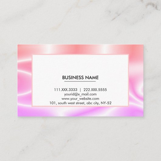 Moderner 3D Design Innendesigner Visitenkarte (Rückseite)