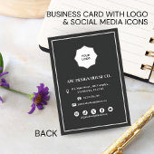 Moderner 3D-Gradient Black Beruflich QR-Code Visitenkarte