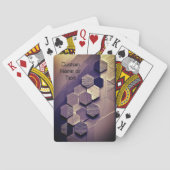 Moderner 3D-Hexagon für Papier und Holz Spielkarten (Rückseite)