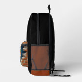 Moderner 3D-Tiger mit anpassbarem Namen Bedruckter Rucksack (Rechts)