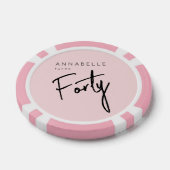 Moderner 40. 40. Geburtstag Pokerchips (Einzeln)