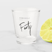 Moderner 40. 40. Geburtstag Schnapsglas (Vorderseite)