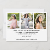 Moderner 4-Foto-Abschluss Danke Karte W (Rückseite)