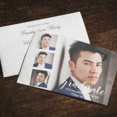 Moderner 4-Foto Abschluss Einladung