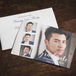 Moderner 4-Foto Abschluss Einladung